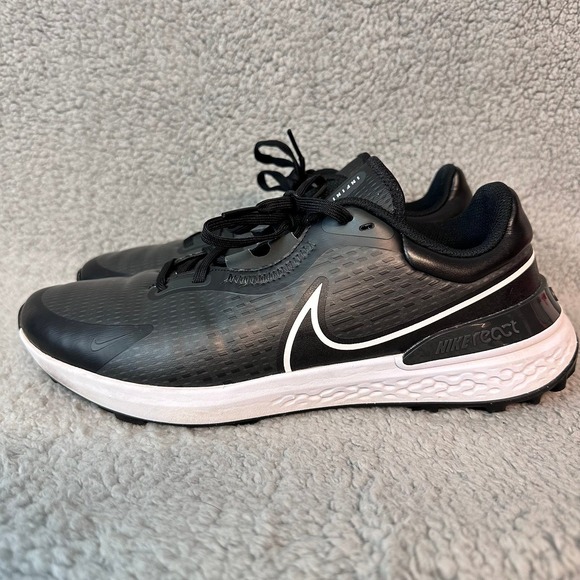 Nike Infinity Pro 2 Spikeless Golf Shoes Men's size 10 Black White Golfing Shoes - Picture 1 of 10